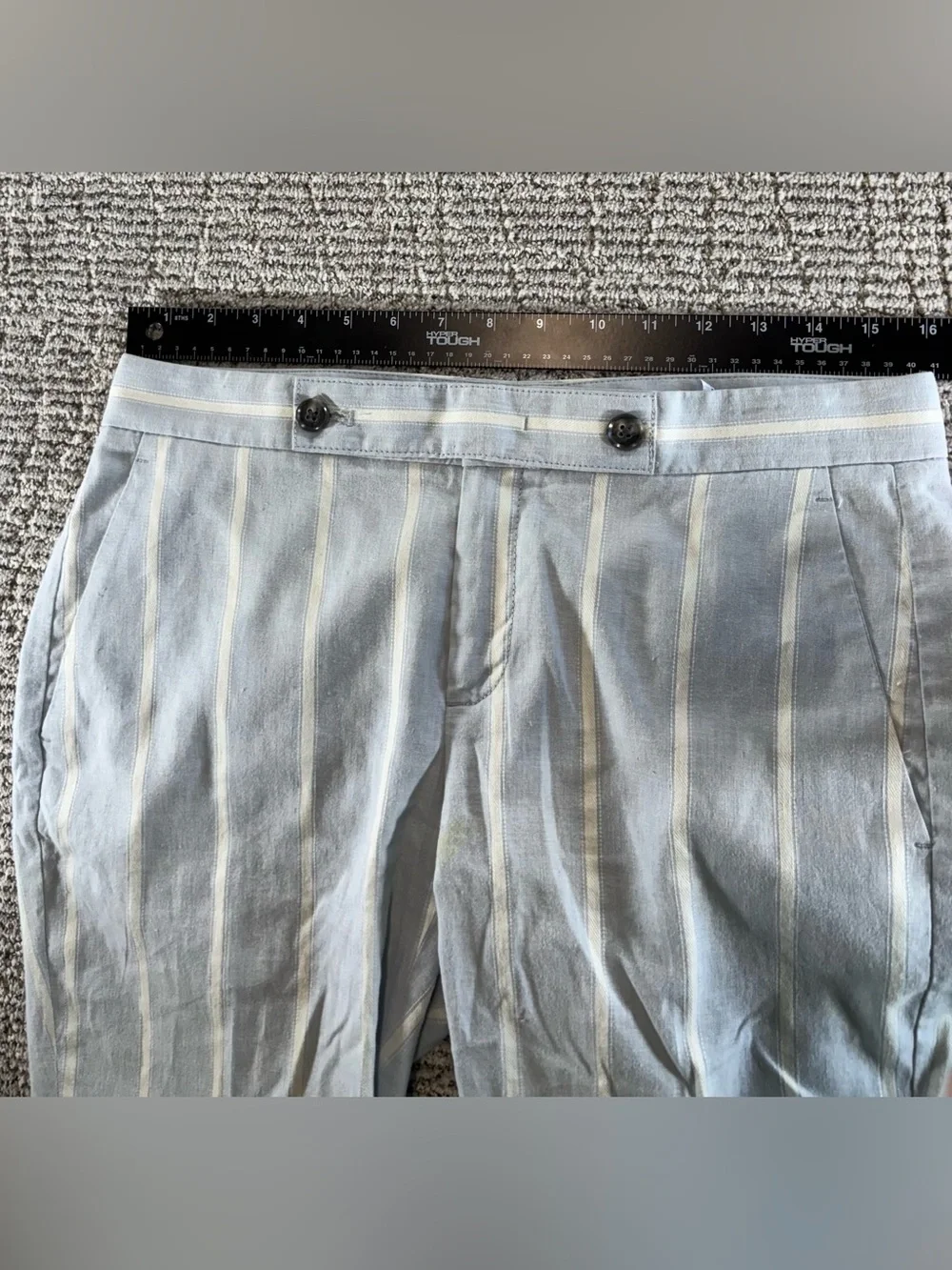Banana Republic Women’s Size 4‎ Blue-White Avery Linen-Blend Pants